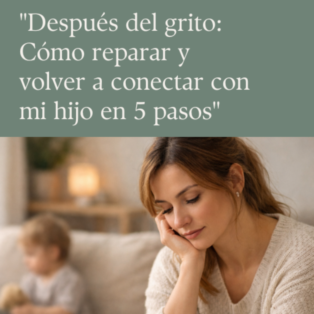 "Después del grito: Cómo reparar y volver a conectar con mi hijo en 5 pasos"