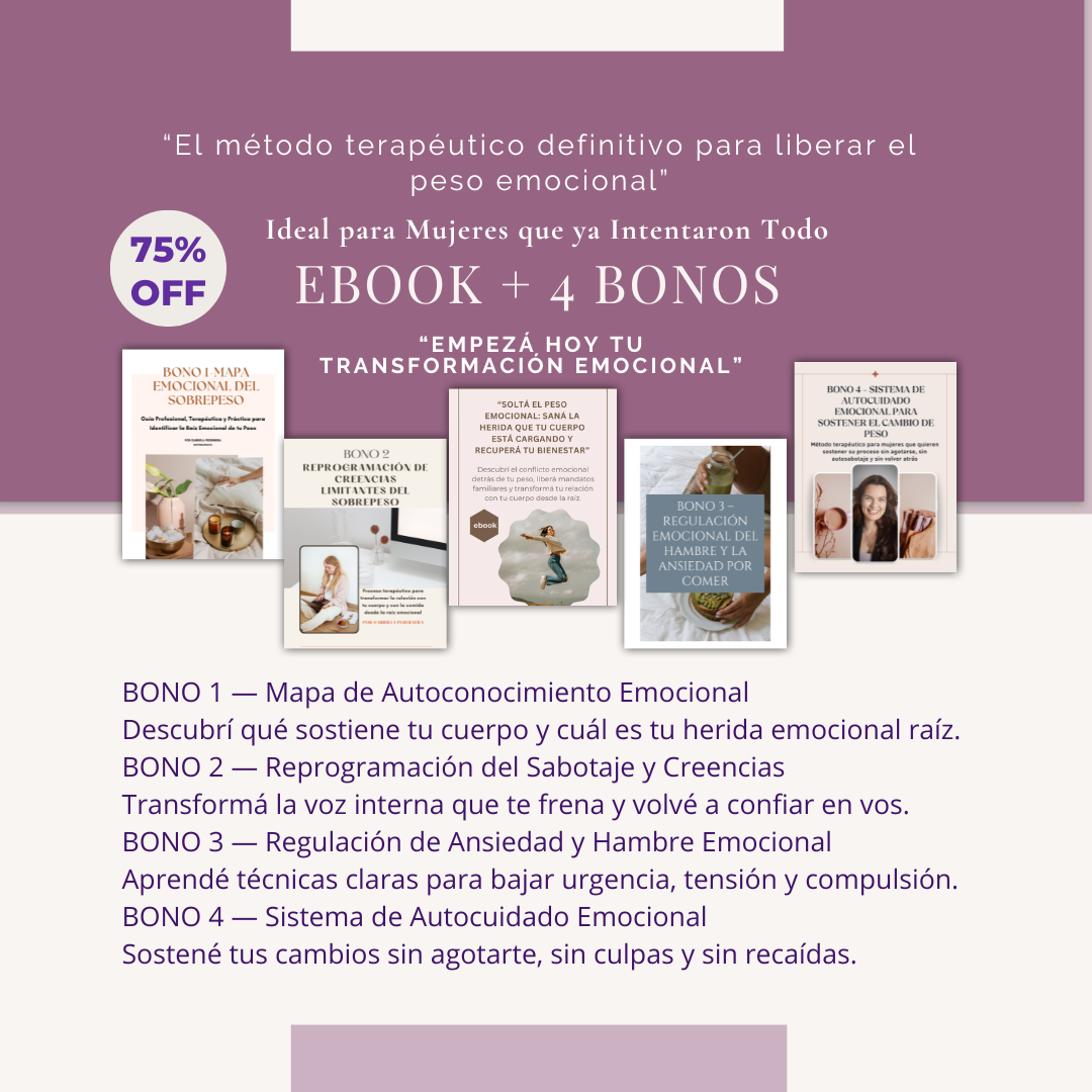 Soltá el peso emocional: saná la herida que tu cuerpo está cargando y recuperá tu bienestar.